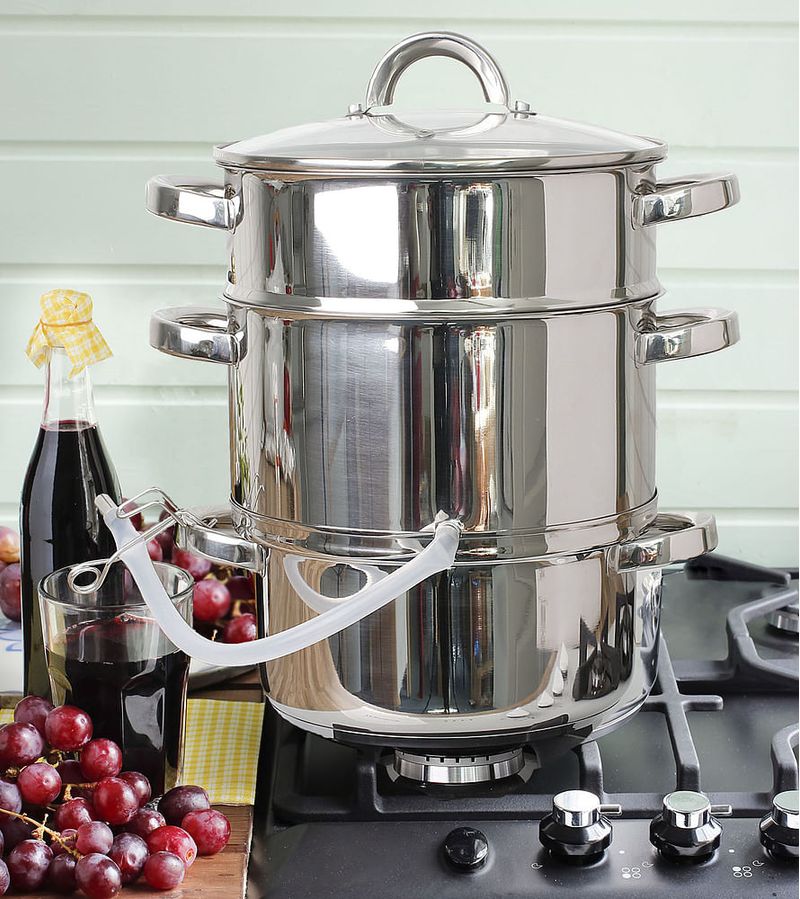 Extracteur De Jus Vapeur Kinghoff KH-3302 - Capacité 8 Litres - Pour Fruits, Légumes, Herbes - Cuisine Saine