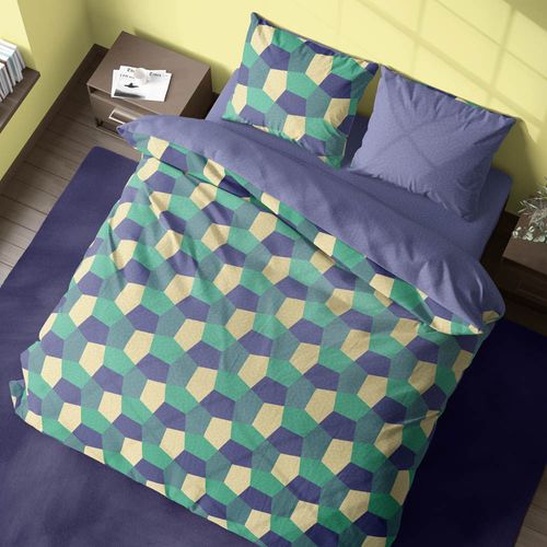 Спално бельо Primrose-2 Ultraviolet. 100% памучен сатен. 4 части: 2 калуфки, долен чаршаф и плик