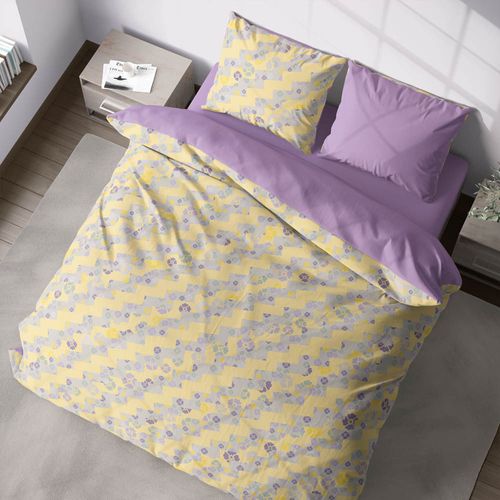 Спално бельо Primrose-2 Flower Pattern, 100% памук, 4 части, 2 калъфки, долен чаршаф и плик