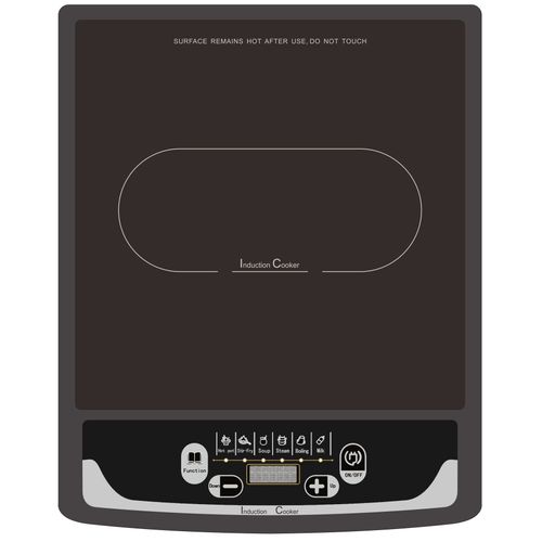 Индукционен котлон Electra EH-0520IC, 2000W, 70C-280 C, 6 фунцкии, Черен