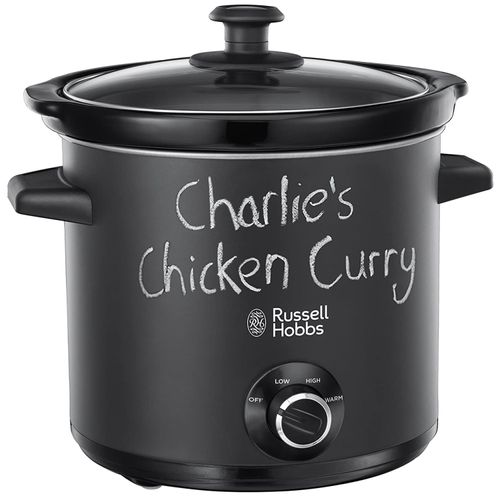 Уред за бавно готвене Slow cooker Russell Hobbs 24180-56 Chalkboard, 3.5 литра, Керамичен съд, 3 програми, Черен