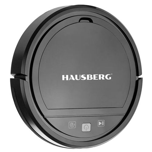 Прахосмукачка робот Hausberg HB-3005, Wi-Fi, Гласови команди, Повърхност 90-120 m2, Автономия до 2 часа, Контейнер за прах 350 мл, 65 dB, Черен